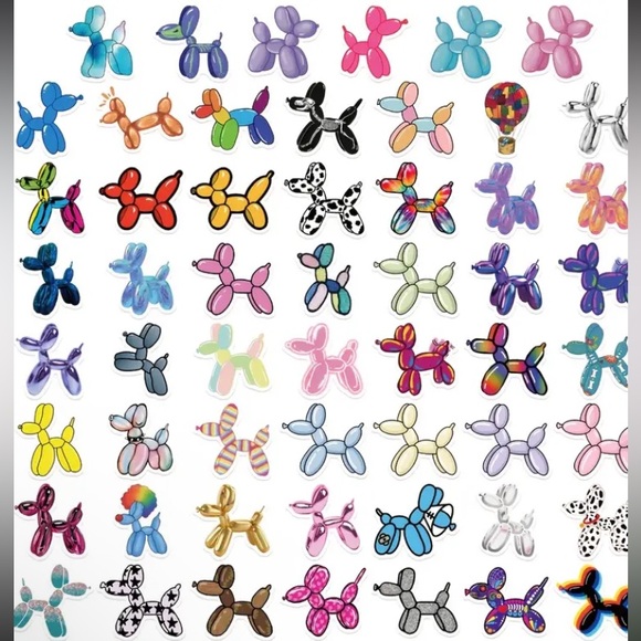 Balloon Dog Stickers, Count of 50 - Picture 3 of 4